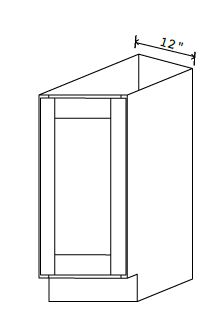 Angle Base Cabinet, navy blue