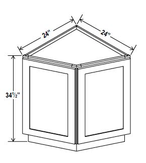 Angle Base Cabinet, navy blue