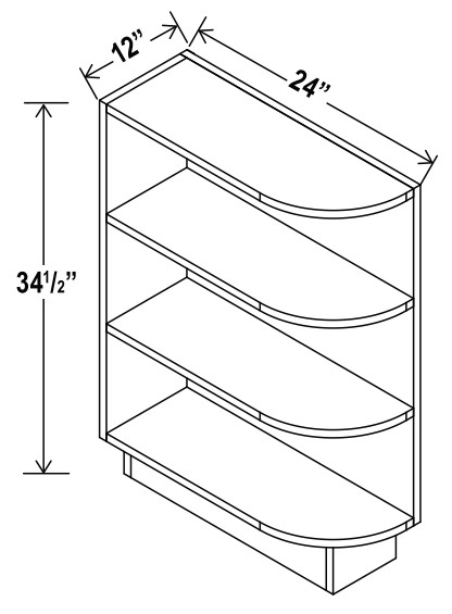 Base End Shelf Cabinet, shaker white