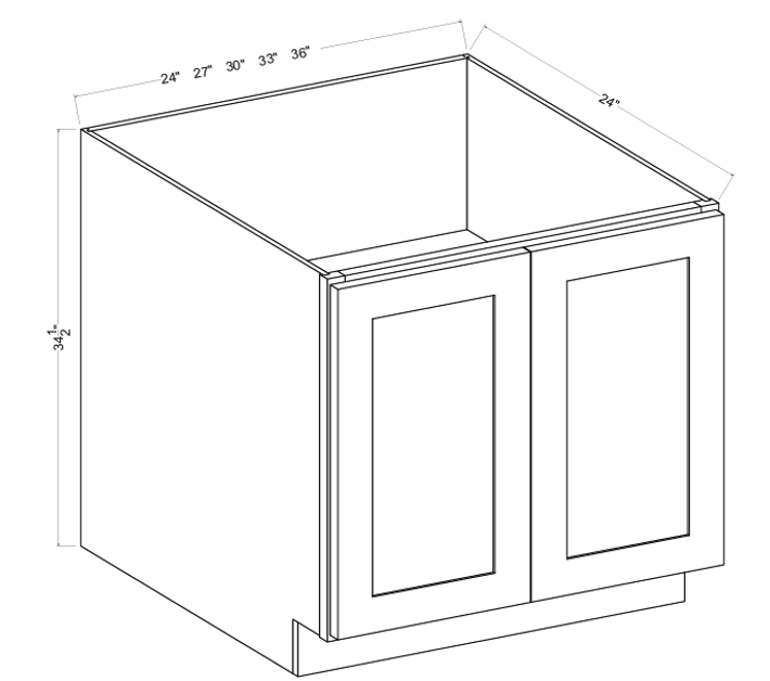 Base Cabinet - Full Height Door, sage breeze