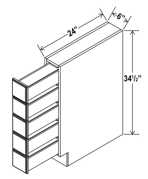 Base Spice Drawer, shaker gray