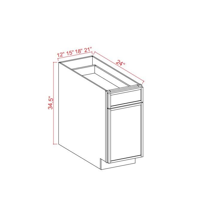 Base Waste Basket, slim amber oak