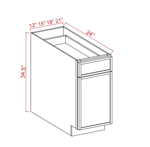 Base Waste Basket, slim white oak