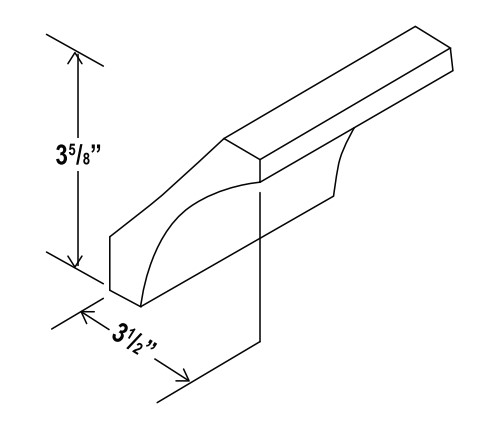 Cove Crown Moulding, shaker white