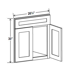 Corner Sink Base Front, navy blue
