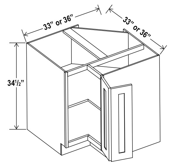 Easy Reach Base Cabinet, shaker white