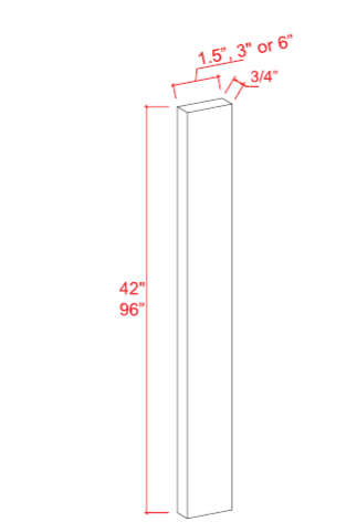 Tall Filler, slim white oak
