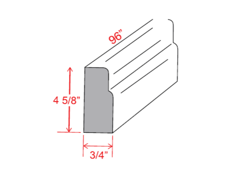 Furniture Base MOULDING, slim amber oak