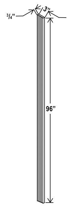 Fluted Tall Filler, charleston white