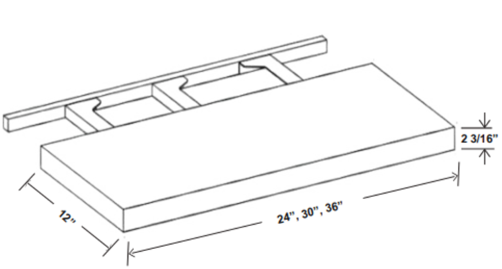 Floating Shelf, shaker espresso