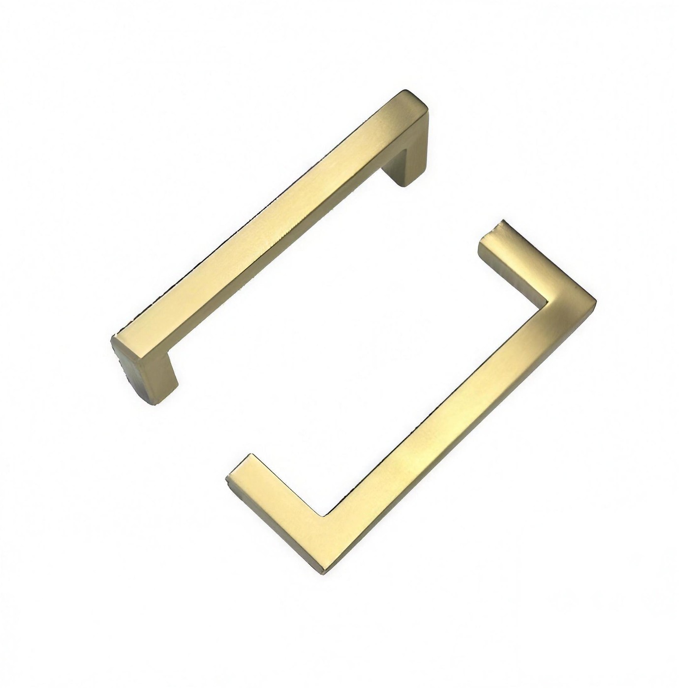 Square Pull, 96 mm, brushed gold