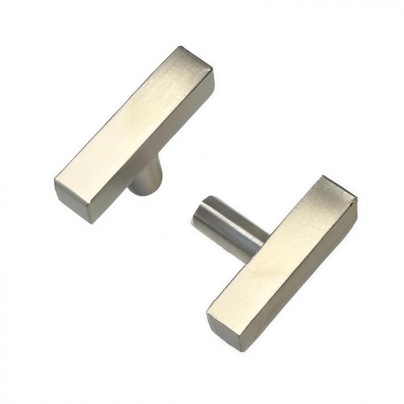 T Square Knob, brushed nickel