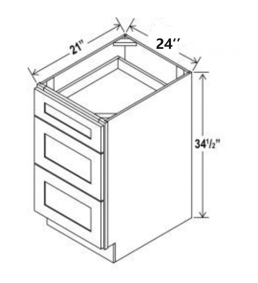 Vanity Drawer Base Cabinet, slim aston green