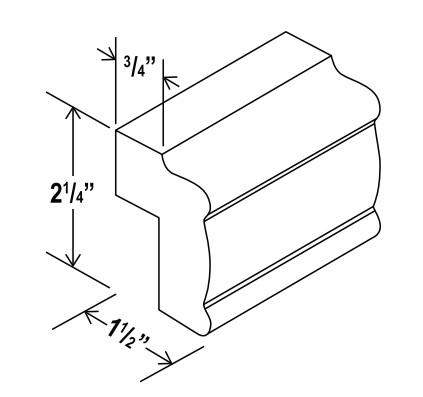 Light Rail Moulding, shaker espresso