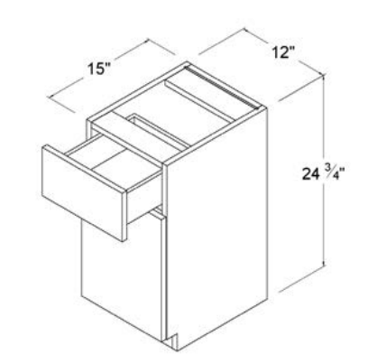 Base Cabinet Front Face Sample, slim dove white