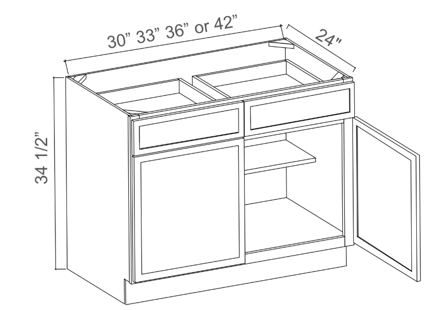 Base Cabinet, slim aston green