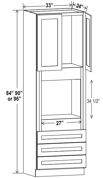 Oven Cabinet, charleston white