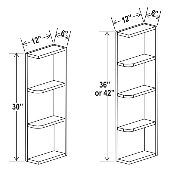 Wall End Shelf, charleston white