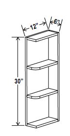Wall End Shelf, navy blue