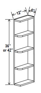 Wall End Shelf, navy blue