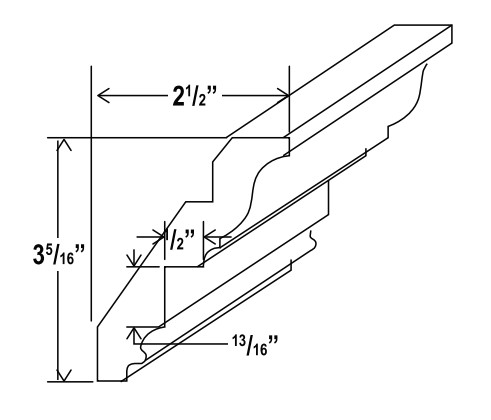 Inset Crown Moulding, shaker white