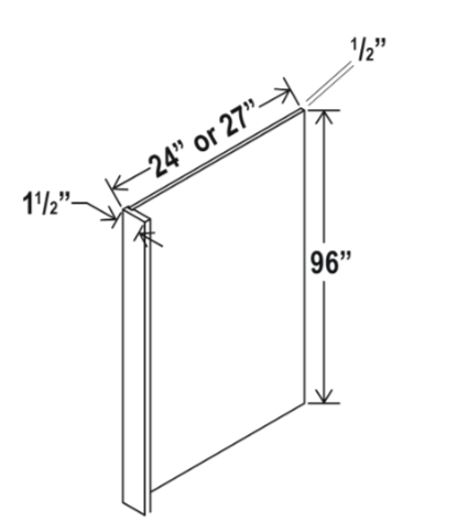 Refrigerator End Panel Veneer, rustic wood