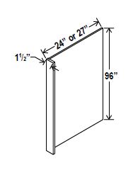 Refrigerator End Panel Veneer, navy blue