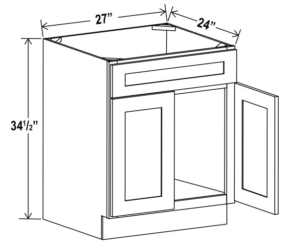 Sink Base, shaker gray