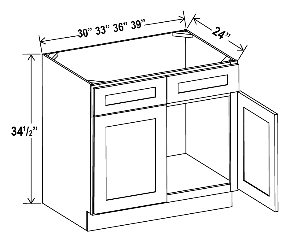 Sink Base Cabinet, floral white