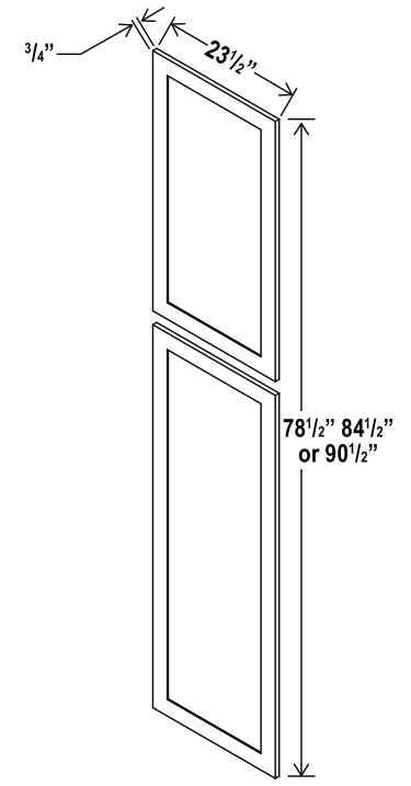 Tall Decorative Door Panel, shaker espresso