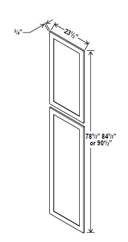 Tall Decorative Door Panel, navy blue
