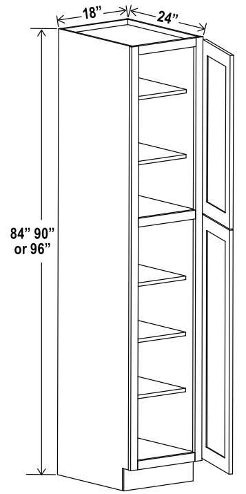 Wall Pantry, shaker espresso