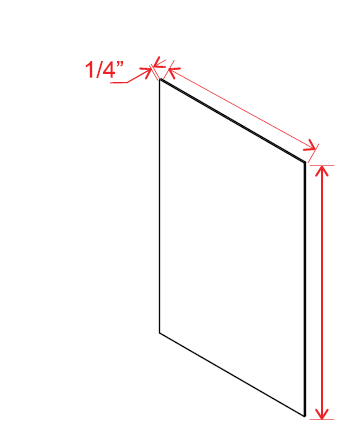 Tall Skin Veneer Panel, slim white oak