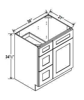 Vanity Sink Base, navy blue