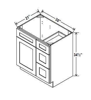 Vanity Sink Base, navy blue