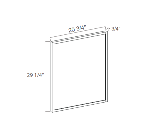 Vanity Base Decorative Door Panel, slim amber oak