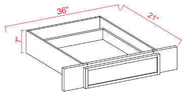 Knee Drawer, slim white oak