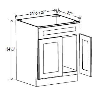 Vanity Sink Base Cabinet, navy blue