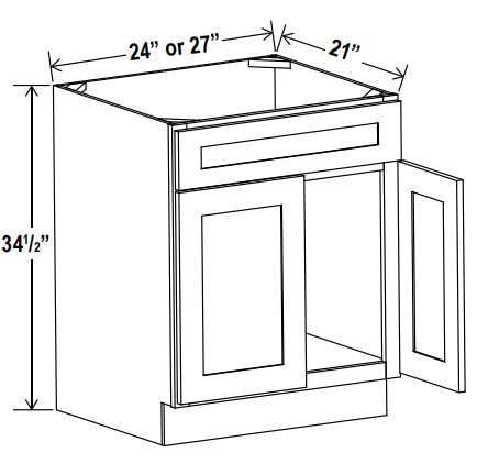 Vanity Sink Base Cabinet, floral white