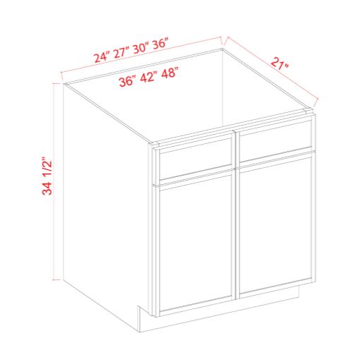 Vanity Sink Base Cabinet, slim white oak