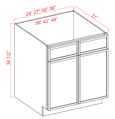 Vanity Sink Base Cabinet, slim amber oak