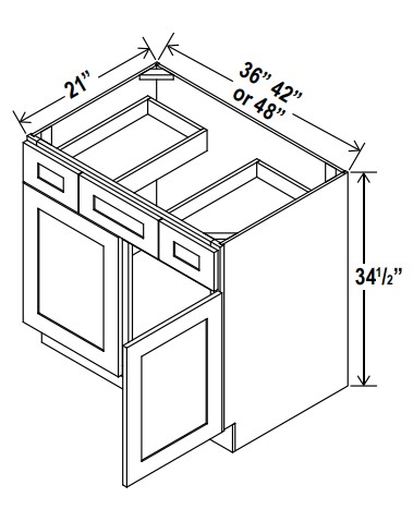 Vanity Sink Drawer Base Cabinet, floral white