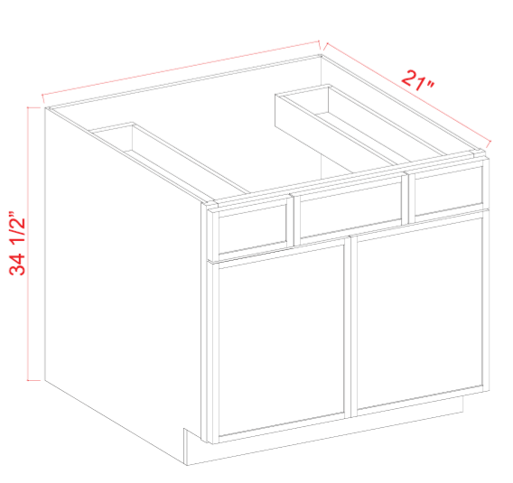 Vanity Sink Drawer Base Cabinet, slim dove white
