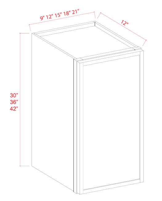 Wall Cabinet, slim white oak