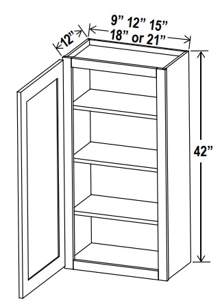 Wall Cabinet, floral white