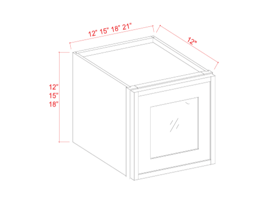 Wall Cabinet, slim white oak