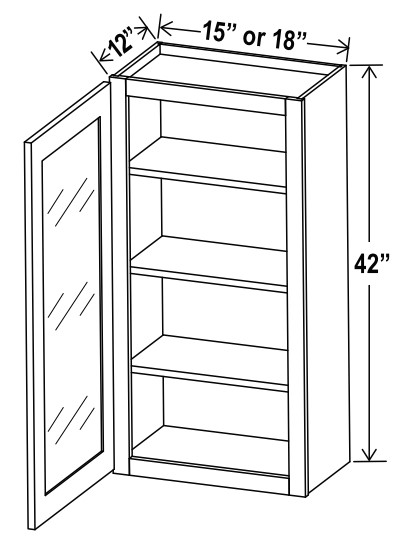 Wall Cabinet, shaker gray