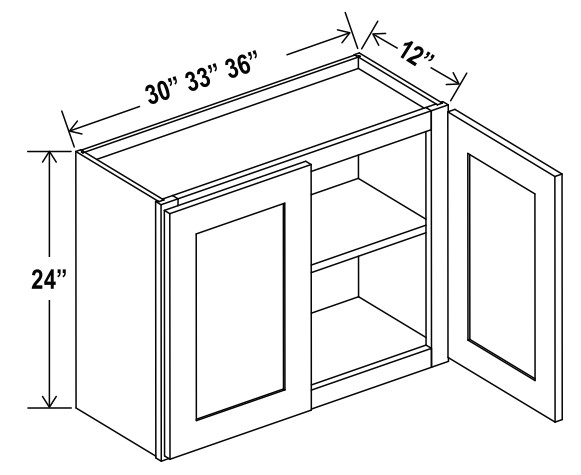 Wall Cabinet, shaker white