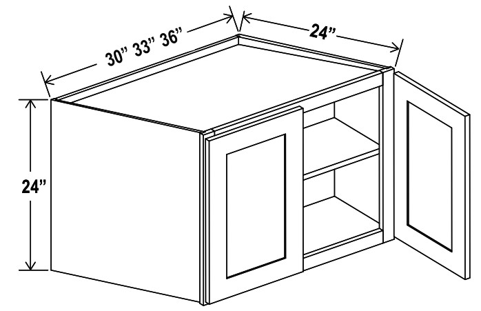 Wall Refrigerator Cabinet, shaker white