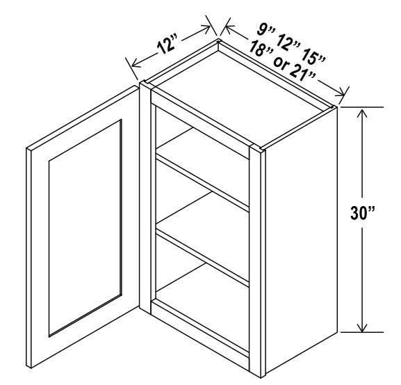 Wall Cabinet, shaker espresso